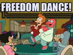 Let Freedom Ring Philip J Fry Freedom Dance GIF