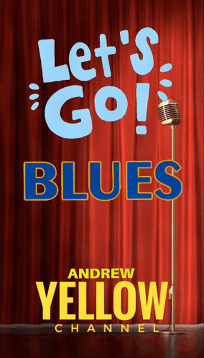 Let's Go Blues Poster Microphone Red Curtain GIF