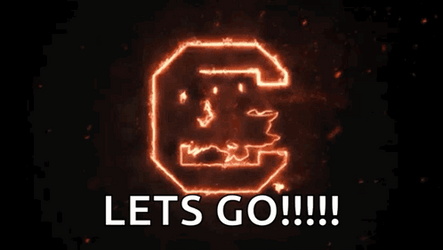Let's Go Gamecocks Logo GIF