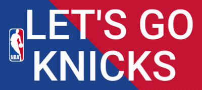 Let's Go Knicks Sign Red Blue GIF