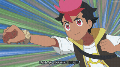 Let's Go Lucario Infight Cartoon GIF