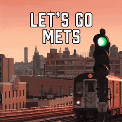 Let's Go Mets Train Passing By GIF