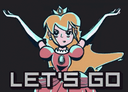 Let's Go Princess Peach GIF