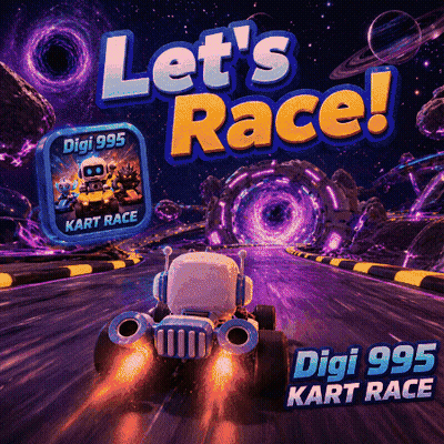 Let's Race Poster With Car GIF