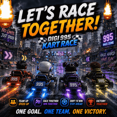 Let's Race Together Video Game Advertisement GIF