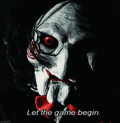 Let The Games Begin Horror Saw Clown GIF