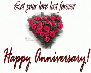 Let Your Love Last Forever Glitter Happy Anniversary  GIF