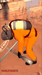Lethal Company Falling Holding Stop Sign GIF