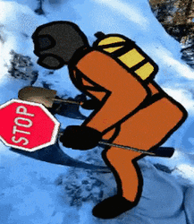 Lethal Company Jumping On Snow Mountain GIF