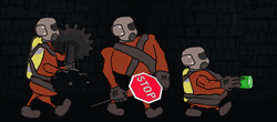 Lethal Company Walking At Line GIF