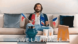 Lethargic Viva La France Andre Pirlo Waving Flags GIF