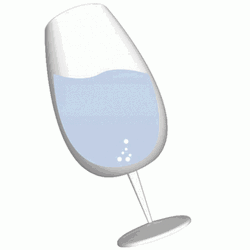 Let’s Celebrate Red Ribbon Champagne Glass GIF