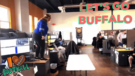 Lets Go Buffalo Epic Table Breaking GIF