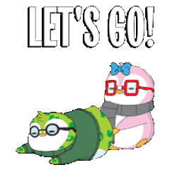 Lets Go Penguin Sticker GIF