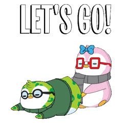 Lets Goooo Dragged Pudgy Penguin GIF
