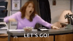 Lets Goooo Erin Hannon The Office GIF