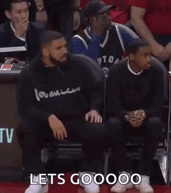 Lets Goooo Excited Drake Yelling GIF