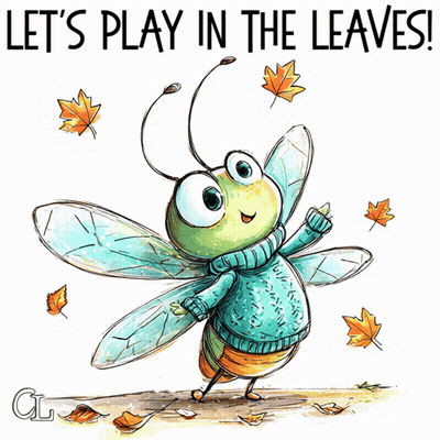 Lets Play In The Leaves Leaf Pile GIF