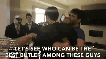 Lets See Who Can Be The Best Buttler Among These Guys Servant GIF