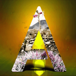 Letter A And The Rising Sun GIF