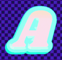 Letter A Bright Neon Animation GIF