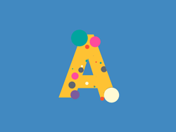 Letter A Bubbles Typography