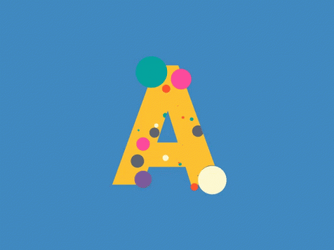Letter A Chain Reaction Animation GIF