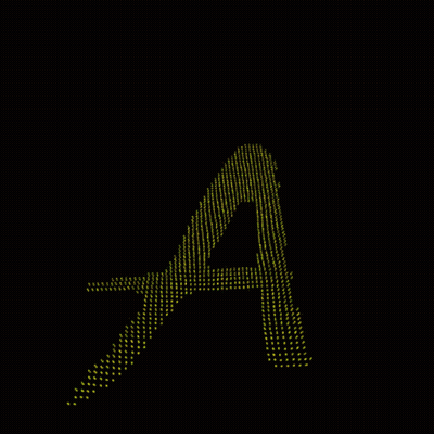 Letter A Made Of Flowers And Hearts GIF