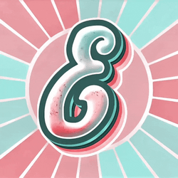 Letter E Calligraphy Font GIF