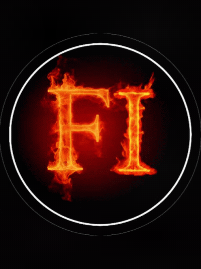 Letter F In Black Circle GIF