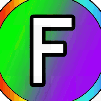 Letter F In Colorful Circle With Rainbow Border GIF