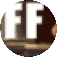Letter F In White Circle Sticker