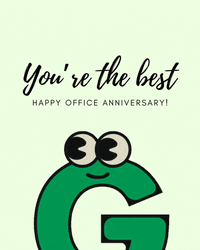 Letter G Work Anniversary Design Art GIF