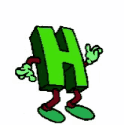 Letter H Green GIF