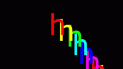 Letter H Rainbow Animation GIF