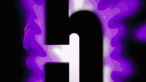 Letter H Surrounded By Purple Smoke GIF
