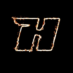 Letter H With Small Fire GIF