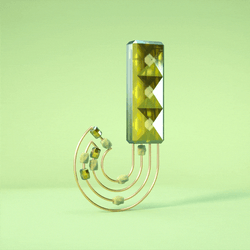 Letter J Shining Stone GIF