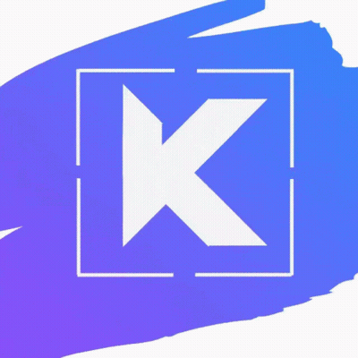 Letter K In Blue Square GIF