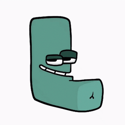 Letter L With Glasses GIF