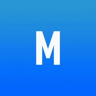 Letter M On Blue Background GIF