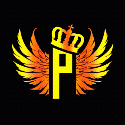 Letter P With Wings And Crown GIF