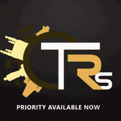 Letter R Surrounded By Glowing Circles GIF