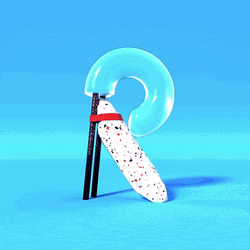 Letter R With Liquid Inside GIF