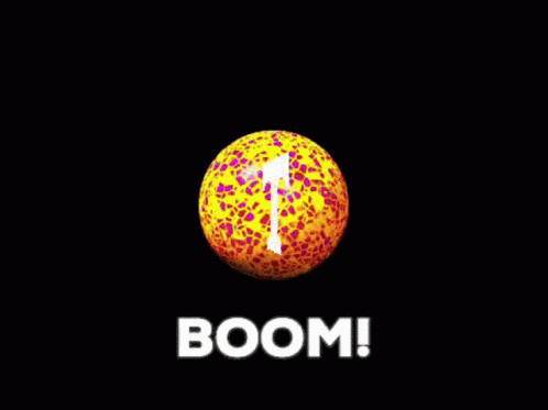 Letter T Surrounded By Fireworks Boom GIF