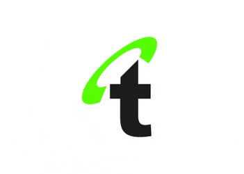 Letter T With Colorful Halo GIF