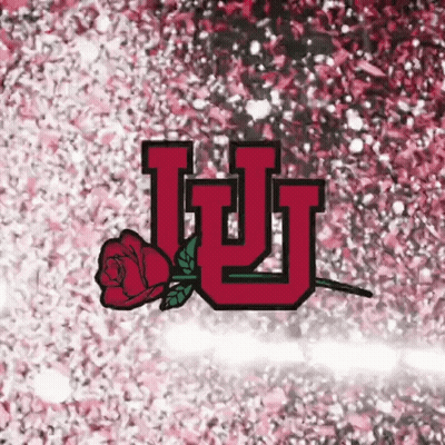 Letter U With Rose GIF