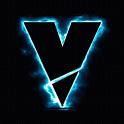 Letter V Glowing In The Dark GIF