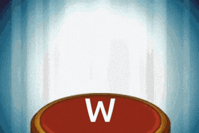 Letter W On Red Circle GIF