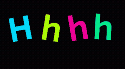 Letters H And H In Different Colors GIF